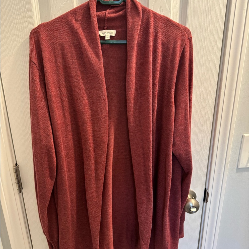 Soft Surroundings Red Open Cardigan
